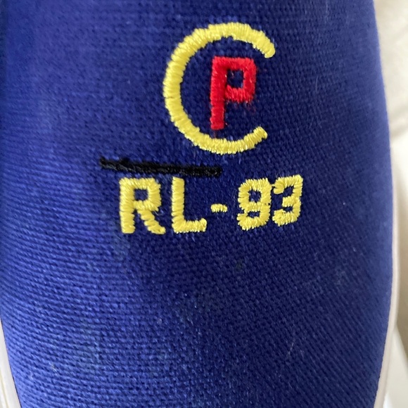 Polo Ralph Lauren Blue Slip-On Sneakers with Multicolor Design size 6 - Picture 3 of 6